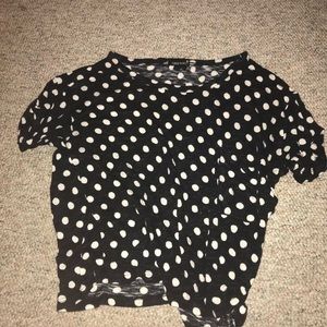 Black and White Polka Dot Shirt